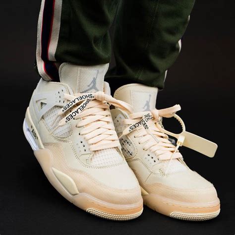 On-Foot: Off-White x Air Jordan 4 ‘Sail’ - Sneaker Freaker