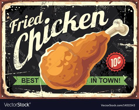 Fried chicken Royalty Free Vector Image - VectorStock