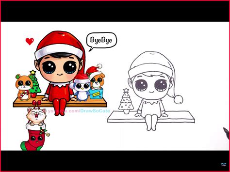 Elf On The Shelf Drawing at PaintingValley.com | Explore collection of ...