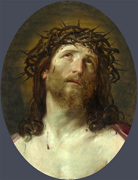 Head of Christ Crowned with Thorns Painting by After Guido Reni - Pixels