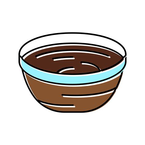 bowl soy sauce food color icon vector illustration 19598443 Vector Art ...