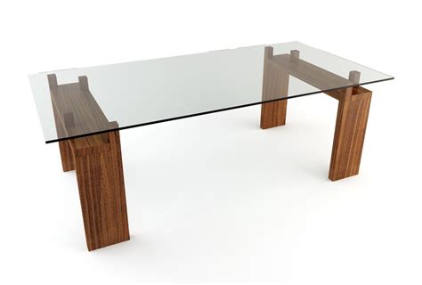 Wood Base Glass Top Dining Table - Ideas on Foter