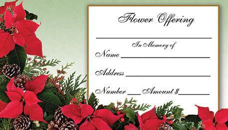 Christmas Flower Offering Envelopes | Box of 500 - Religious Supply Center