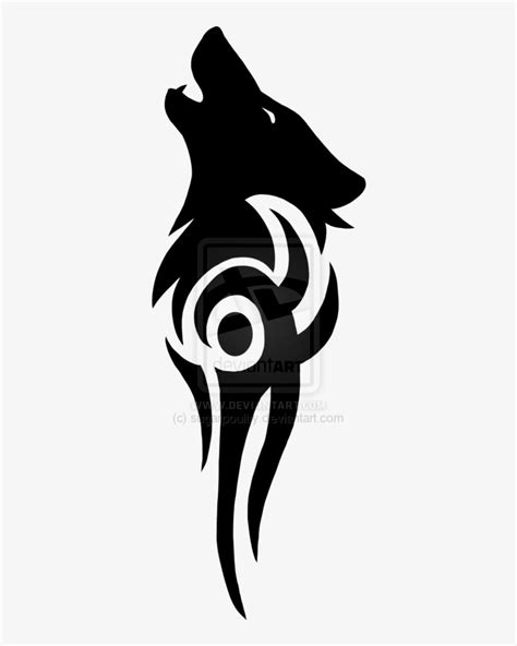 Black wolf tattoos png png images simple tribal wolf designs free ...