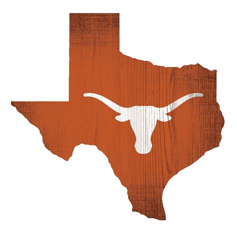 Texas Longhorns 12" Logo State Sign