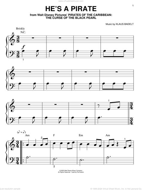 Pirates Of The Caribbean Piano Sheet Music Easy With Letters / Pirates ...