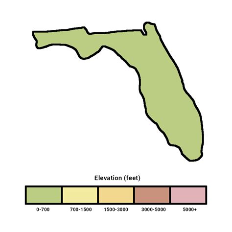 Florida elevation map : MapPorn