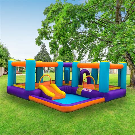 Extra Large Inflatable Playtime Bounce House with Splash Pool and Slid ...