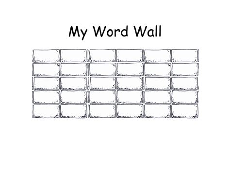 Word Wall Template Printable Free - Printable Templates