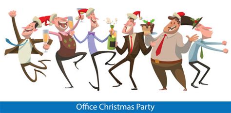 Best Office Christmas Party Illustrations, Royalty-Free Vector Graphics ...