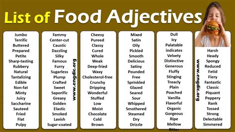 adjectives describing food exercises pdf – EngDic