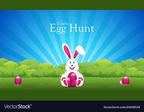 Easter egg hunt Royalty Free Vector Image - VectorStock