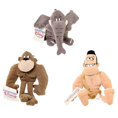 Disney Bean Bag Plush - SET OF 3 George of the Jungle (APE,SHEP,GEORGE ...