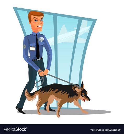 Police Officer Dog Cartoon