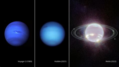 Neptune and rings shine in photos from new space telescope