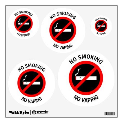 NO SMOKING NO VAPING SIGN CLASSIC ROUND STICKER | Zazzle.com