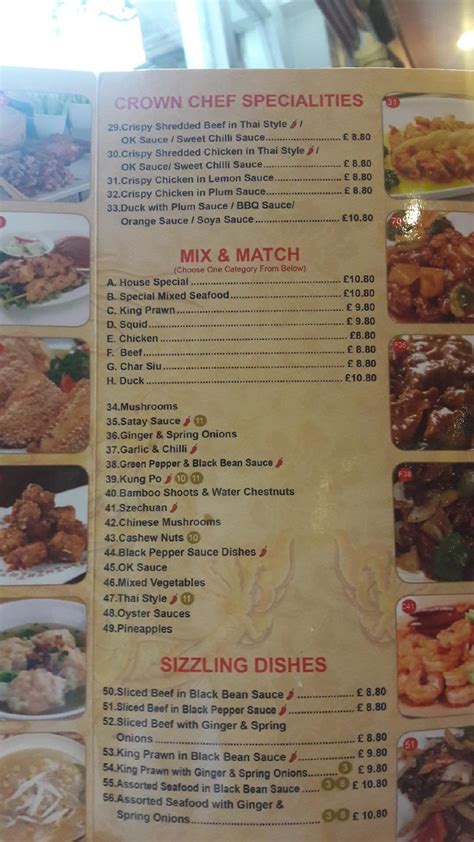 Menu at Crown Buffet Chinese Restaurant, Leeds