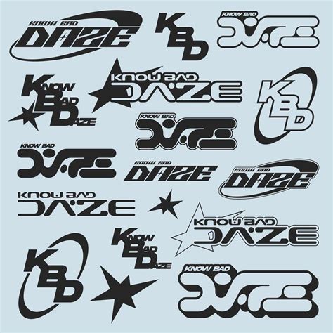 Y2K Style logos | Graphic design posters, Graphic design typography ...