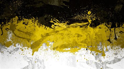 Yellow black and white abstract painting HD wallpaper | Wallpaper Flare