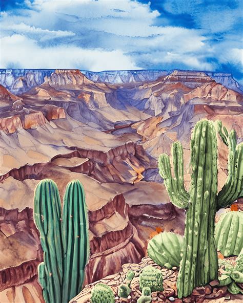 Watercolor Grand Canyon Painting · Creative Fabrica