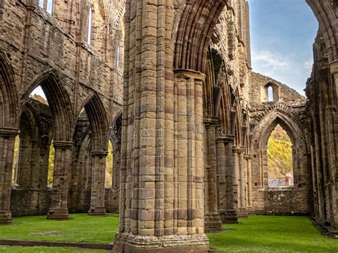 Ruins of an Ancient 12th Century Monastery in the Autumn Tintern Abbey ...