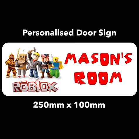 Personalised Gaming Roblox Bedroom Door Name Sign/plaque. - Etsy UK