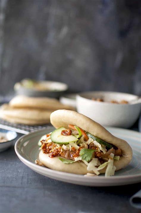 Vegan Bao Buns Recipe with Jackfruit filling | Cook's Hideout