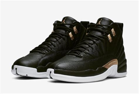 Air Jordan 12 Reptile Black Metallic Gold AO6068-007 Release Date - SBD