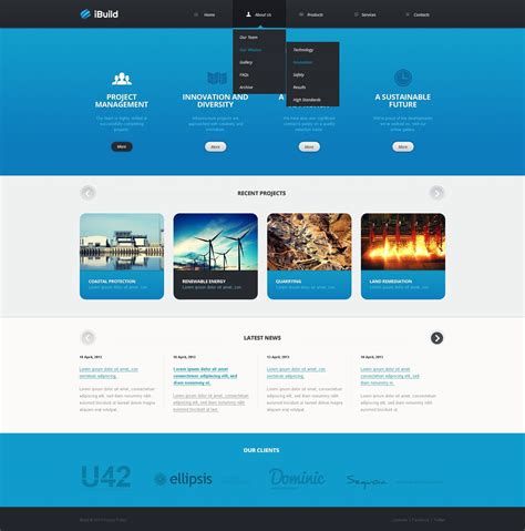 Civil Engineering Website Template #42111