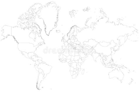 Blank World Map With No Borders