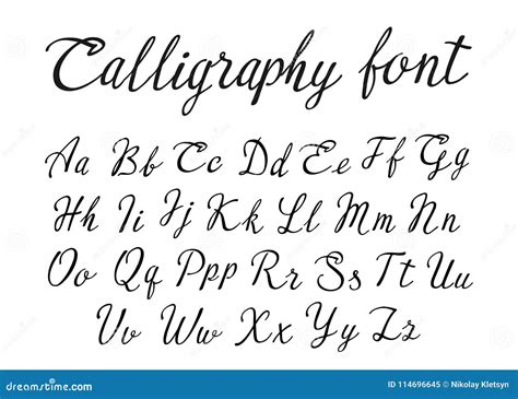 Calligraphy Font Alphabet