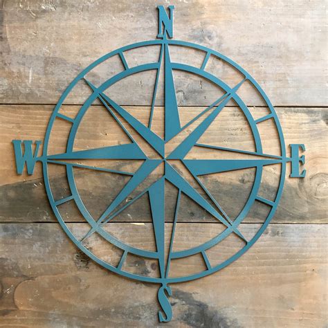 Nautical Compass Rose Metal Wall Art – CustomMetalWorx