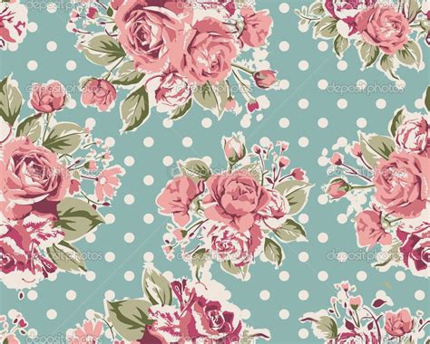 Vintage Floral Print Desktop Wallpaper