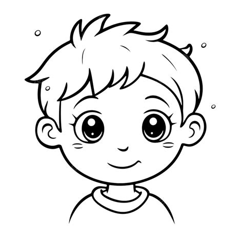 Child Face Clipart Black And White