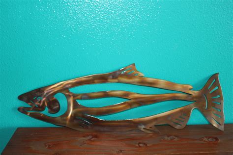 Metal fish wall art