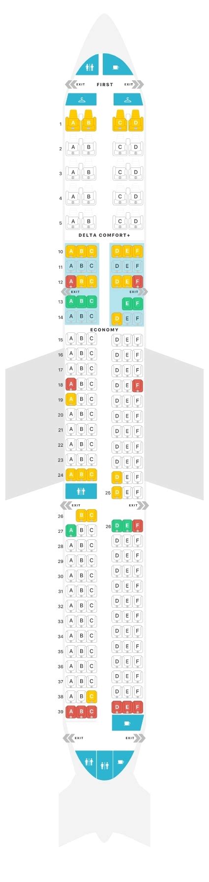 Airbus Industrie A321 Seating Chart Delta | Elcho Table