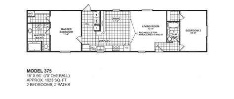 2 Bedroom 2 Bath Single Wide Mobile Home Floor Plans for Great 2 ...