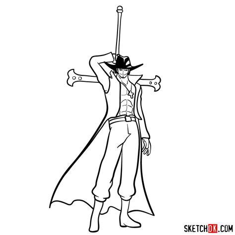 How to draw Dracule Mihawk full growth | One Piece | Drawings, Samurai ...