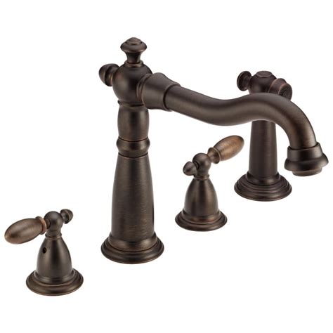 Shop Delta Victorian Venetian Bronze 2-Handle High-Arc Kitchen Faucet ...