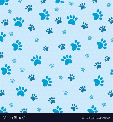 Blue Paw Print Background