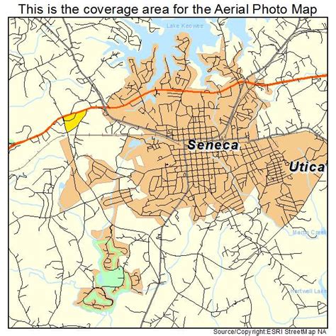 Aerial Photography Map of Seneca, SC South Carolina