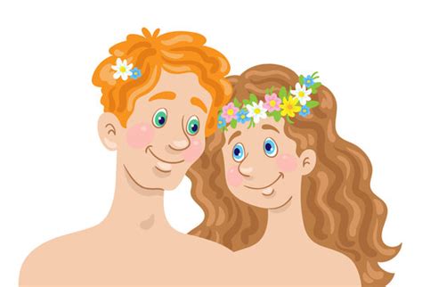 Adam And Eve Cartoon Images – Browse 339 Stock Photos, Vectors, and ...