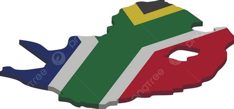 Map Of South Africa 3d Flag Flag Isolated Africa Vector, Flag, Isolated ...