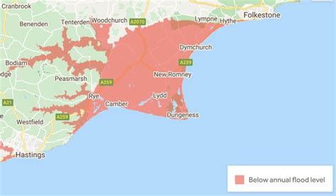 Flood map revealed: The SIX areas underwater by 2050 | UK | News ...