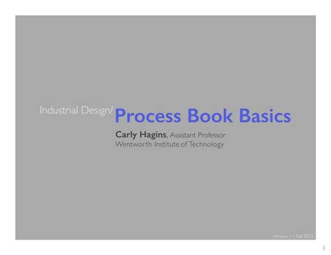 Industrial Design Process Book Basics | PPT