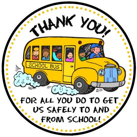 School Bus Driver Thank You Tags - Bus Driver Appreciation ...