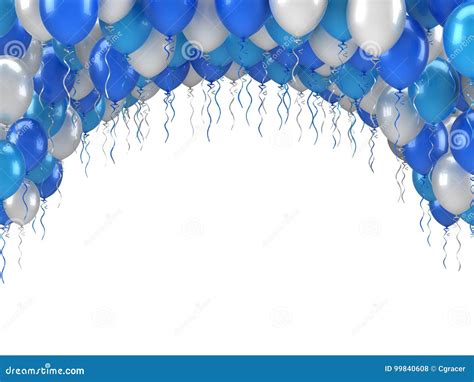 Happy Birthday Balloons stock illustration. Illustration of blue - 99840608