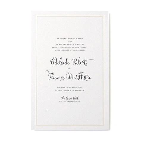 Pearl Border Print At Home Wedding Invitation Kit