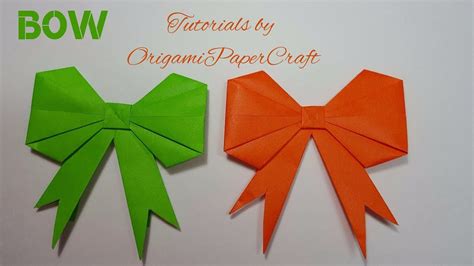 Origami: BOW/RIBBON | OrigamiPaperCraft | Tutorial for beginners! - YouTube