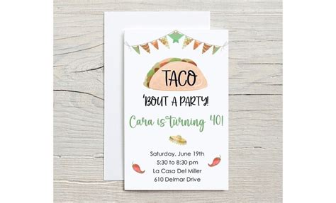 Taco Party Invitations A7 Invitations PRINTABLE - Etsy